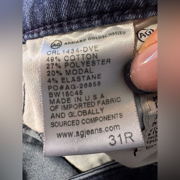 AG Adriano Goldschmied Women’s The Prima Mid Rise Cigarette Blue Jeans Raw Hem - Picture 8 of 11